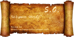 Solymos Ottó névjegykártya